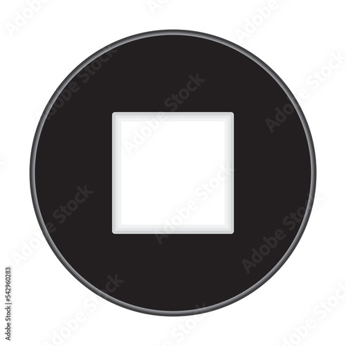 Stop button icon vector illustration