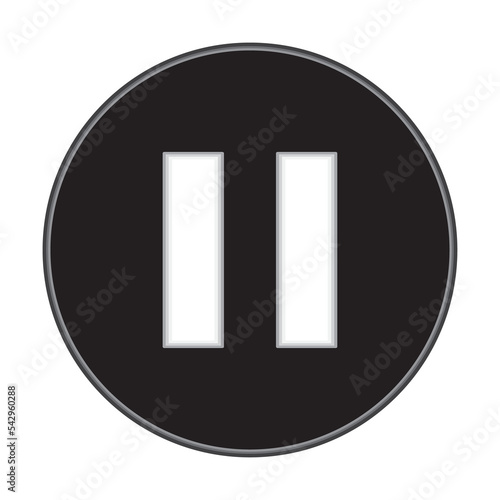 Pause button icon vector illustration