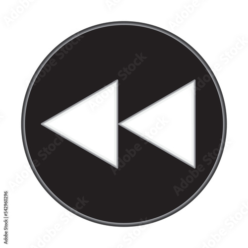 Fast backward button icon vector illustration