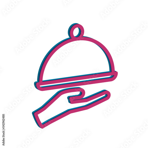 Restaurant icon template 3D design