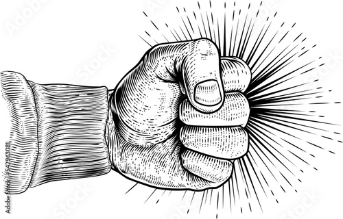 Fist Punching Vintage Propa...