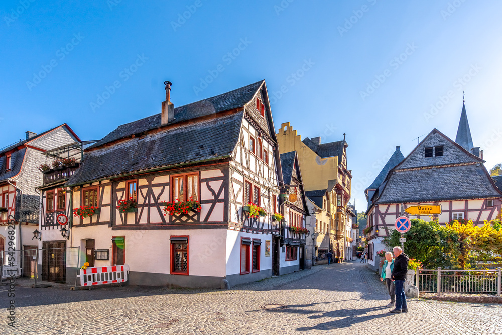 Historische Altstadt von Bacharch, Rheintal, Deutschland 