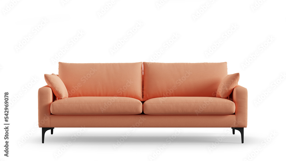 Modern sofa on isolated white background. Furniture for the modern interior, minimalist design. Modern sofa on isolated white background. Furniture for the modern interior, minimalist design.