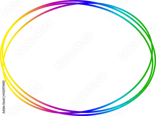 Rainbow frame. Flat lay with copy space, top view. 