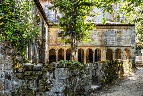 The romanesque gothic monastery of Santo Estevo de Ribas de Sil at Nogueira de Ramuin, Galicia in Spain photo