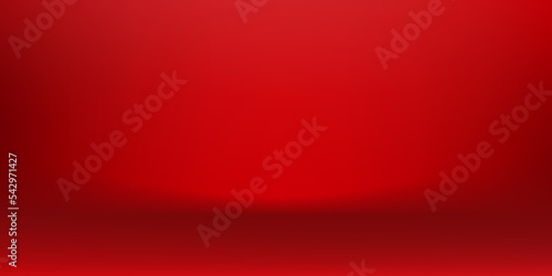 Red wall background, Vector backdrop of Empty Gallery room for for Valentine, Chinese new year,Christmas, Mid Autumn Festival for product presentation