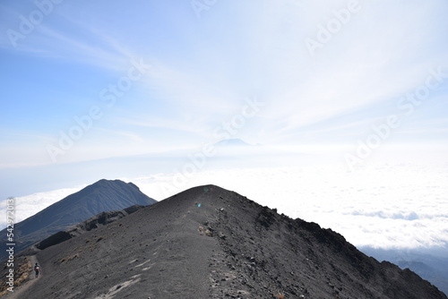 Kilimanjaro viewed from the summit ridge of Mount Meru, 4562 m, Tanzania photo