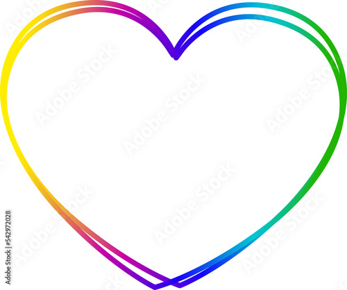 Rainbow frame. Flat lay with copy space, top view. 
