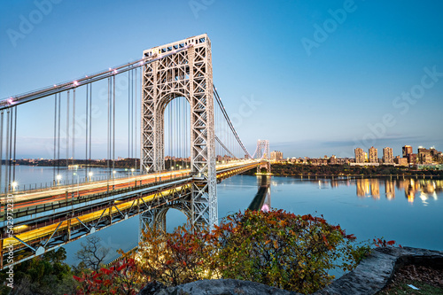 Canvastavla George Washington Bridge, Fort Lee, New Jersey.