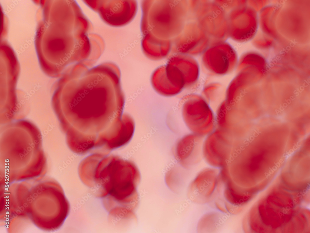 Red background with round shape looking like blood cells, copy space Red background with round shape looking like blood cells, copy space