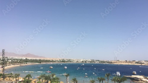 Egypt, Sharm El Sheikh, September 28, 2020: Sharm El Sheikh seafront, Egypt, Naama Bay photo