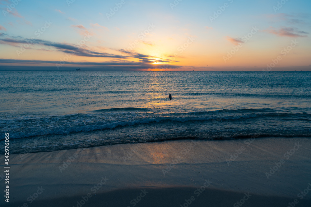 beautiful skyscape with ocean water on the summer beach beautiful skyscape with ocean water on the summer beach
