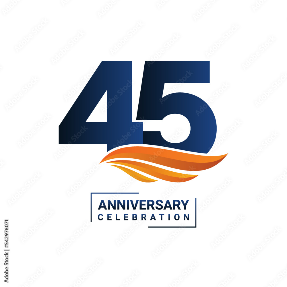 45th Anniversary Logo Perfect logo design for anniversary celebration