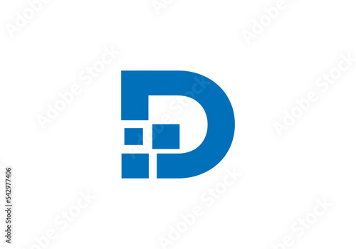 logo letter D with dots vector initial company icon business logo vector