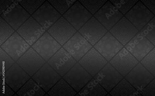 black vintage wallpaper damask floral pattern