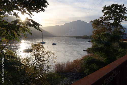sunset over the lake