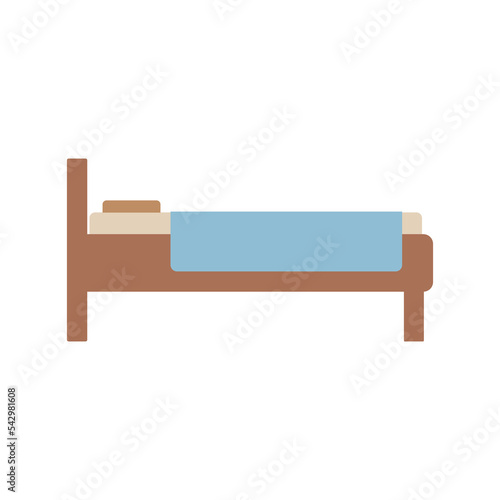 The side of the bed is vintage color in minimalist style.