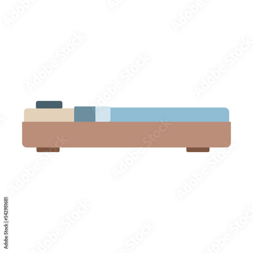 The side of the bed is vintage color in minimalist style.