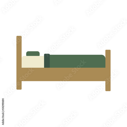 The side of the bed is vintage color in minimalist style.