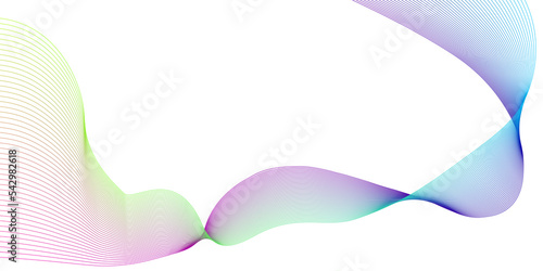 Abstract wave elements for design. Digital frequency track equalizer. Stylish line art background