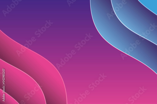 Digital curve lines in blue and pink colors on digital wallpaper design