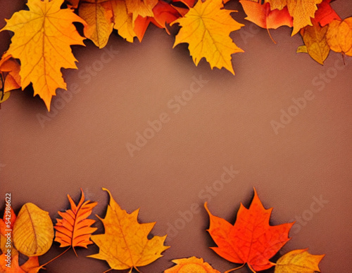 Plakat w ramie Automn leaves background