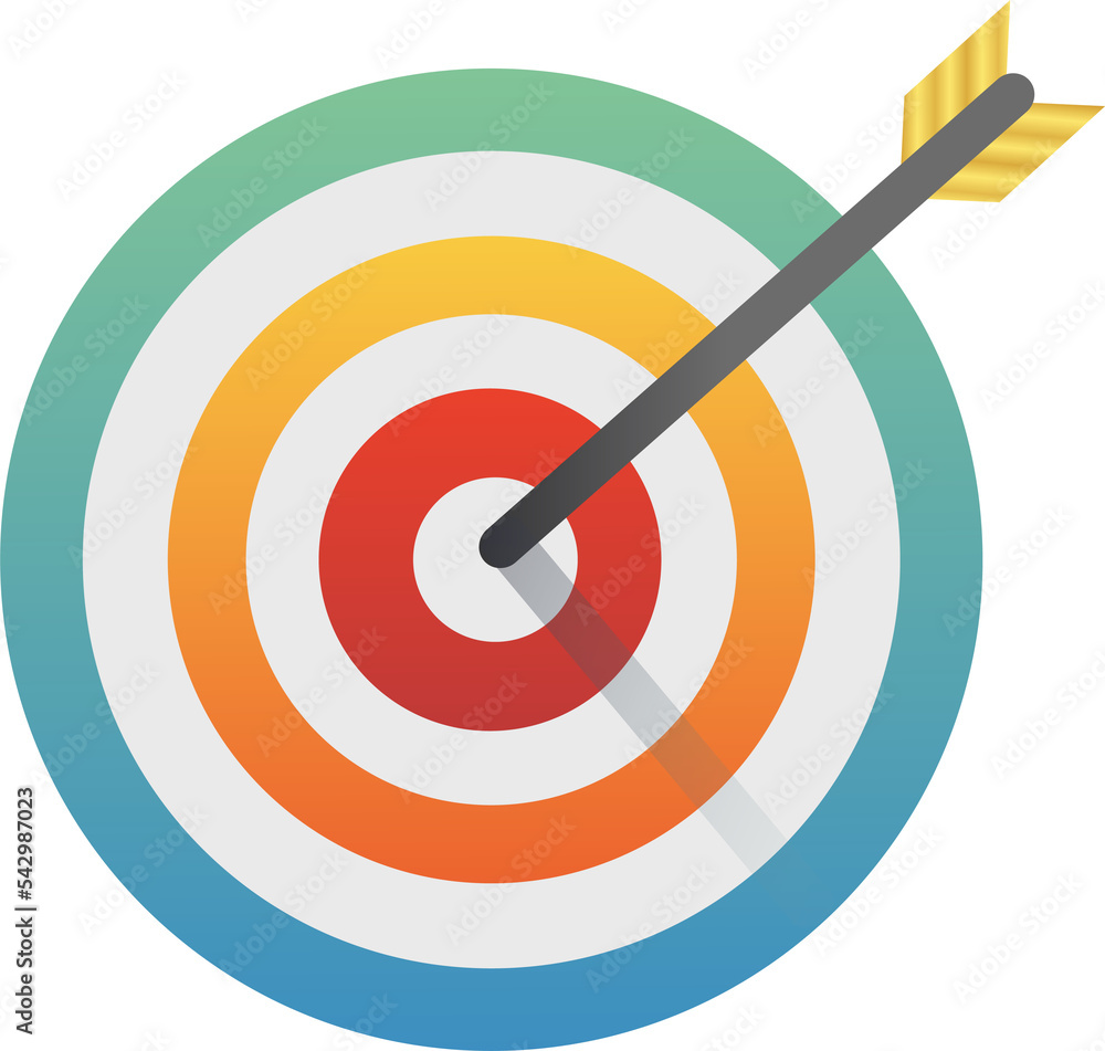 Target with an arrow flat icon concept market goal picture image. Concept target market, audience, group, consumer Target with an arrow flat icon concept market goal picture image. Concept target market, audience, group, consumer