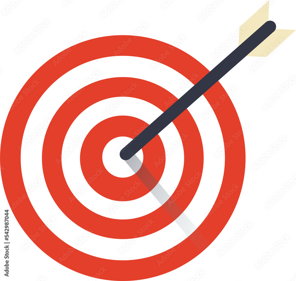 Target with an arrow flat icon concept market goal picture image. Concept target market, audience, group, consumer Target with an arrow flat icon concept market goal picture image. Concept target market, audience, group, consumer