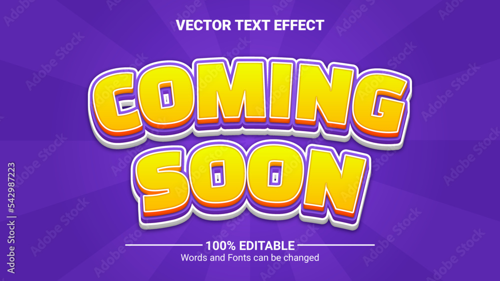 3d coming soon editable text effect