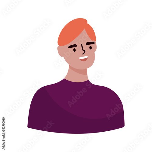 redhead man smiling