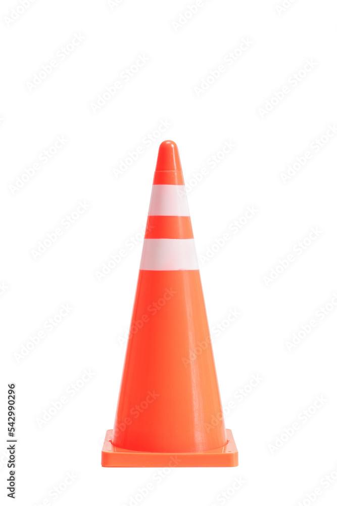 Studio shot of an orange obstacle cone Studio shot of an orange obstacle cone