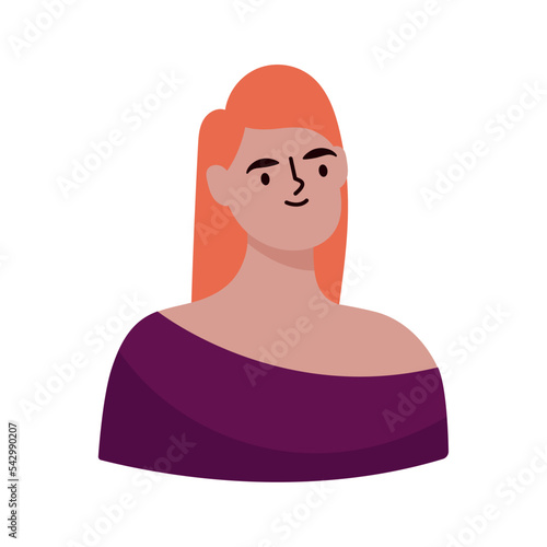cartoon young woman