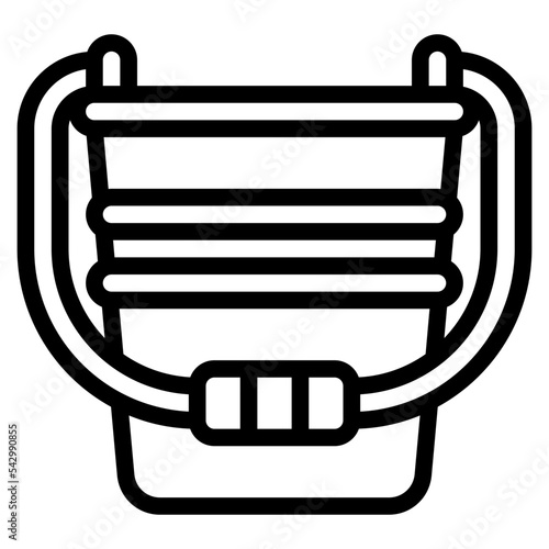 bucket  fishing icon