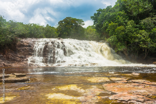 View of Iracema Falls (Cachoeira Iracema) - Presidente Figueiredo, Amazonas, Brazil photo