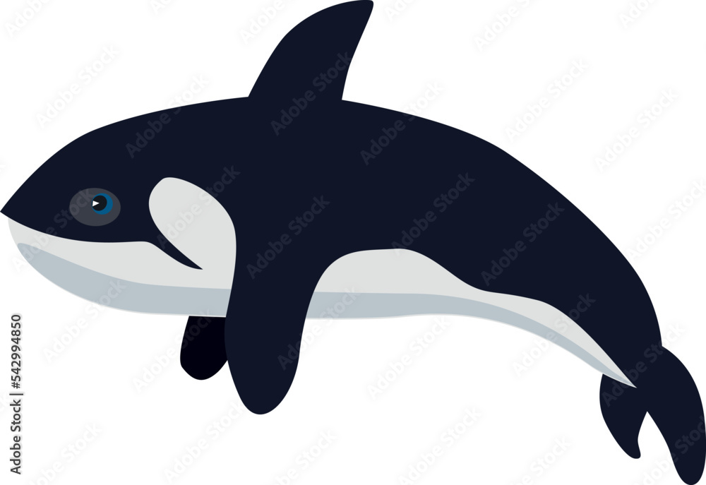 Obraz premium Orca icon. Underwater animal. Arctic ocean fauna