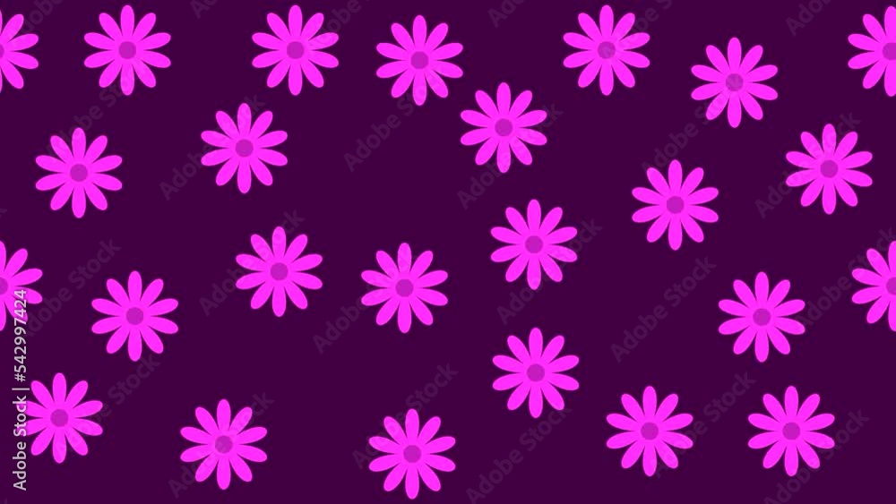 simple animation with abstract flowers simple animation with abstract flowers