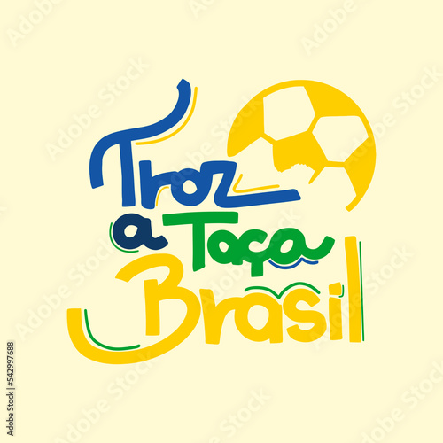 Lettering brings the brazil cup soccer brazil