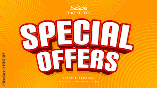 Editable text style effect - special promotion big sale 3d text effects