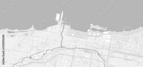 Urban city map of Chicago. Vector poster. Black grayscale black and white road map. road map image with roads, metropolitan city area view.
