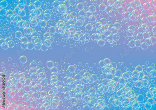 Detergent foam. Soap bath bubble and suds for bathtub. Shampoo.