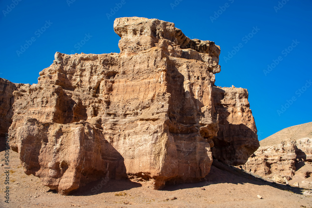 Valley of Castles in Charyn Canyon. Charyn National Park in Kazakhstan