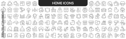 Photographie Home icons collection in black