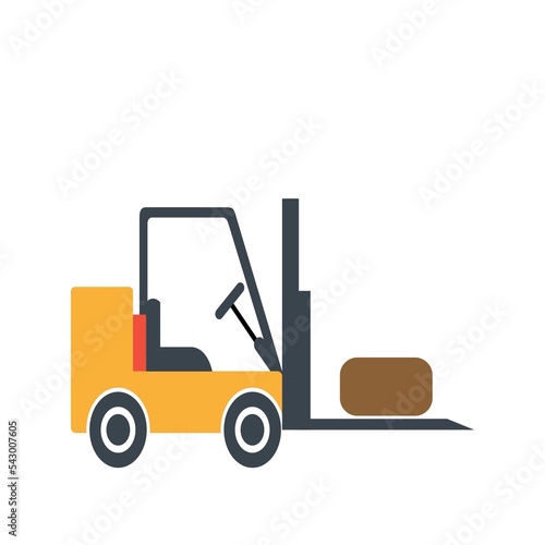 Vector icon of a loading truck with a white background
