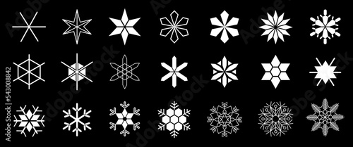 Isolated Snowflake Collection