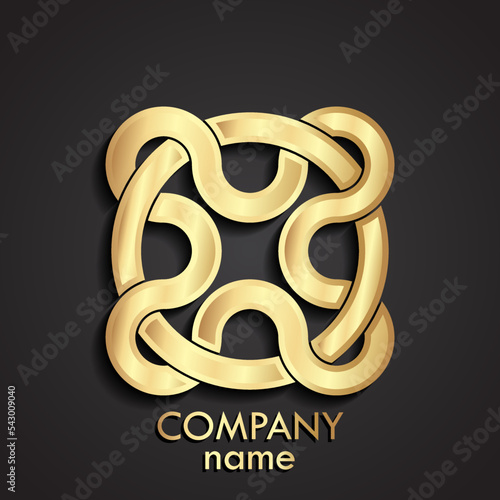 3d ornamental design decorative logo
