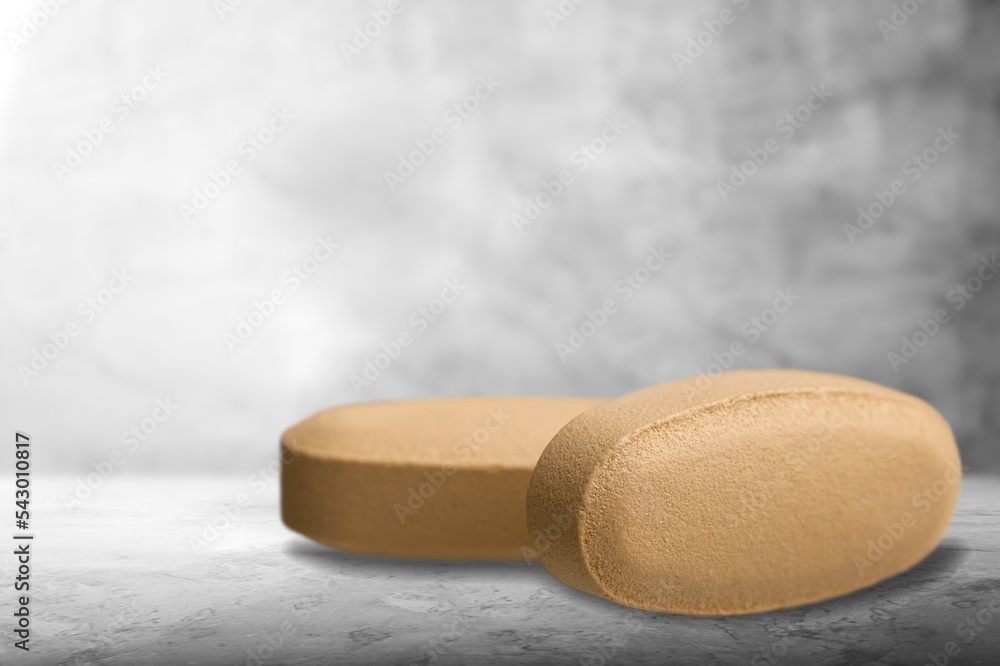 Set of pill or drug medication on the desk Set of pill or drug medication on the desk