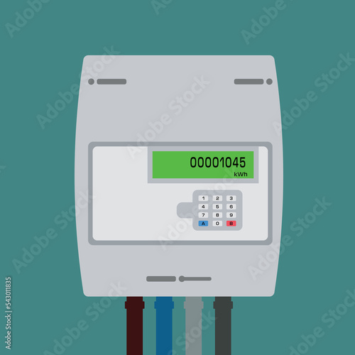 Electric meter. Vector.