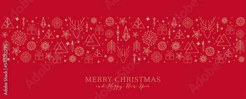 Christmas card with snowflake border vector illustration, Merry Christmas an happy new year