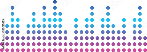 Media player beat equalizer. Color gradient melody pulse
