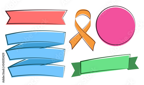 Fitas com contorno irregular